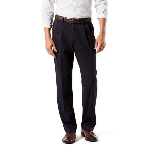Dockers Pants Dockers Mens Easy Classic Pleated Fit Khaki Stretch